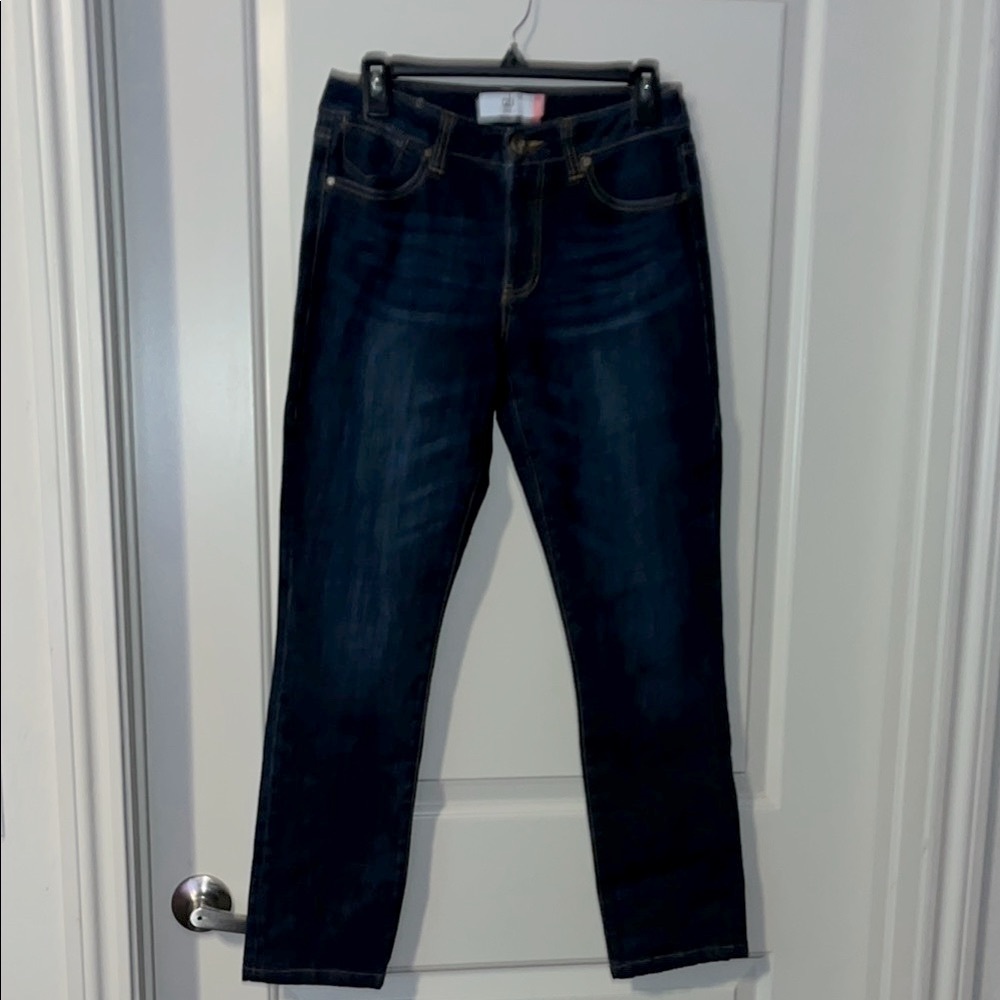 Cabi Jeans Dark Blue High Straight leg Denim Jeans Size 4